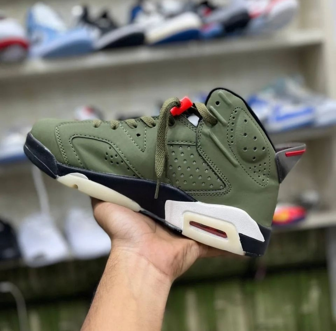 Jordan Retro 6 Olive x Travis Scott - Shoe Boxs