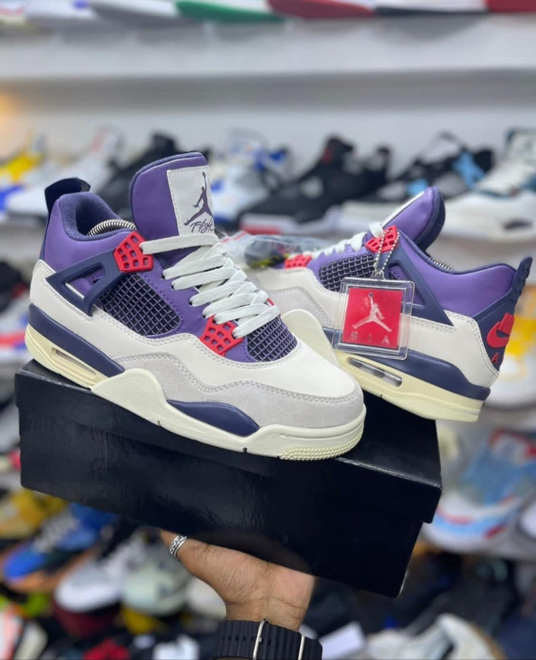 Jordan Retro 4 Cream Lavender - Shoe Boxs