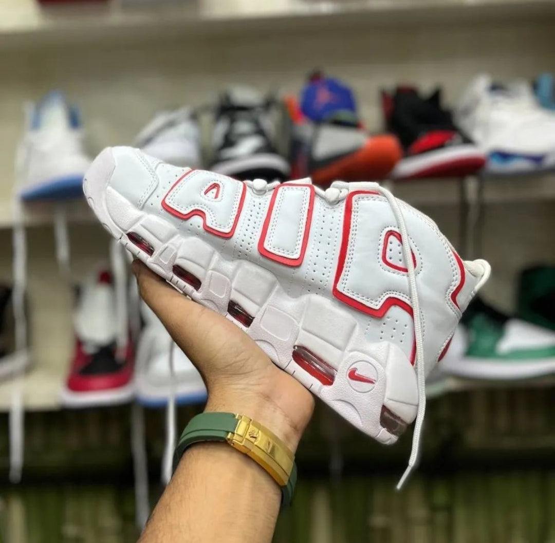 Nike Air More Uptempo '96' White Vercity Red - Shoe Boxs