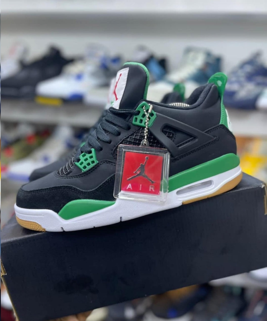 Nike SB x Air Jordan Retro 4 Black Pine Green - Shoe Boxs