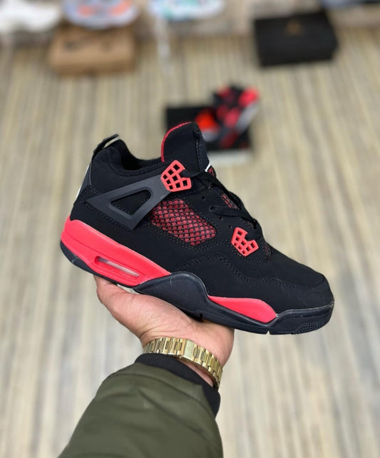 Jordan Retro 4 Black Red Thunder - Shoe Boxs