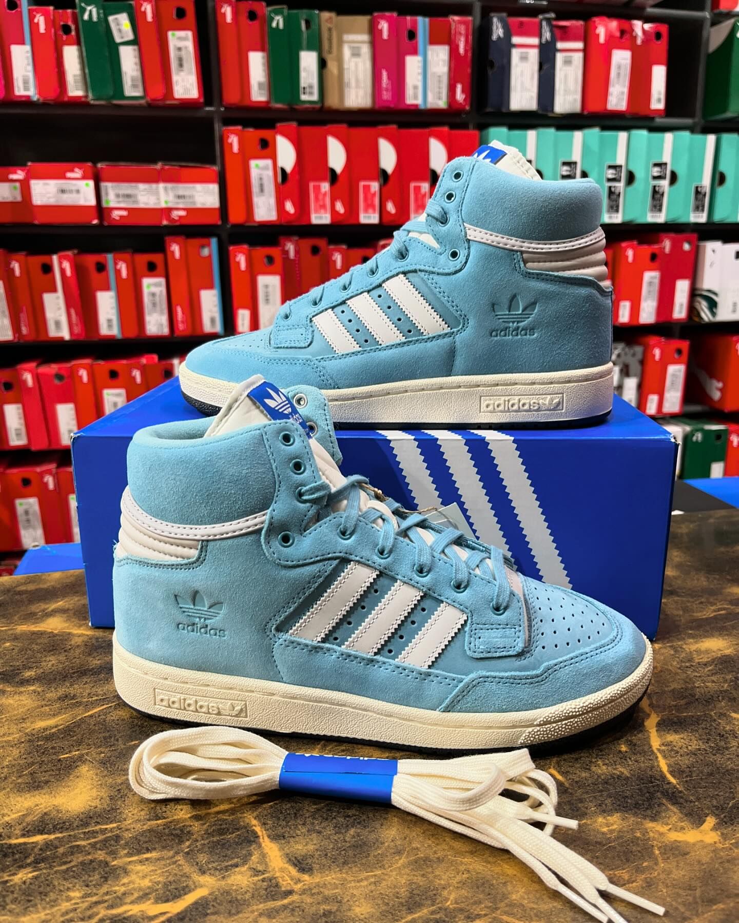 Adidas Centennial 85 High Blue - Shoe Boxs