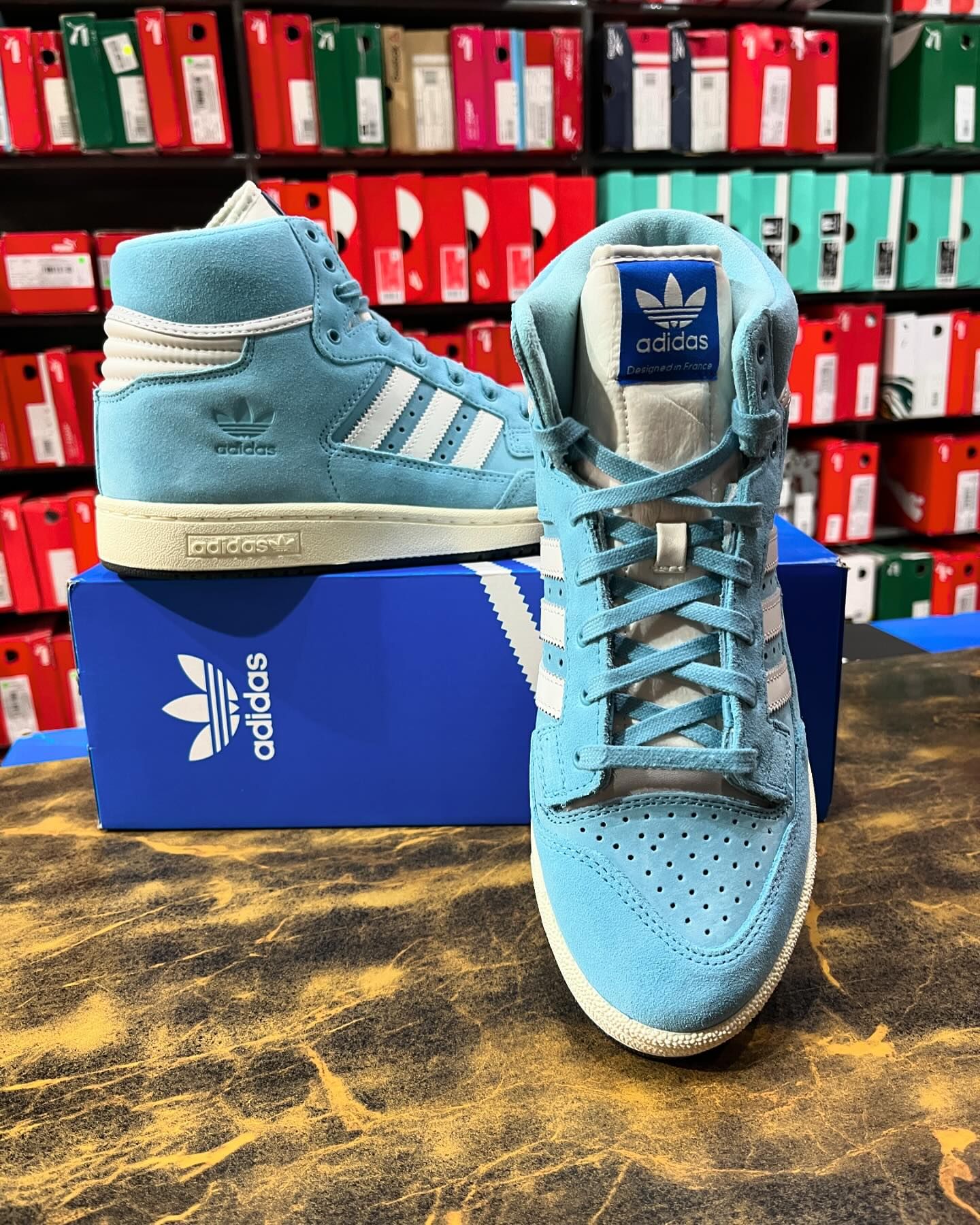 Adidas Centennial 85 High Blue - Shoe Boxs