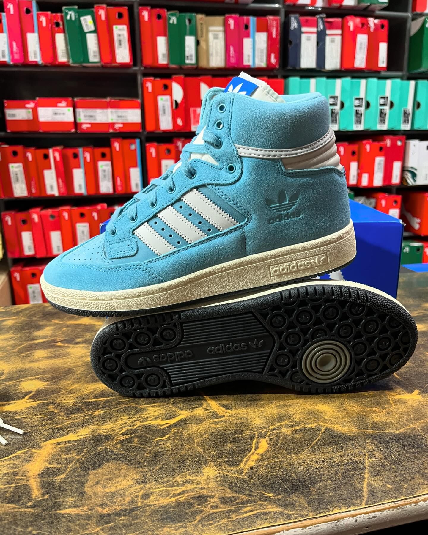 Adidas Centennial 85 High Blue - Shoe Boxs