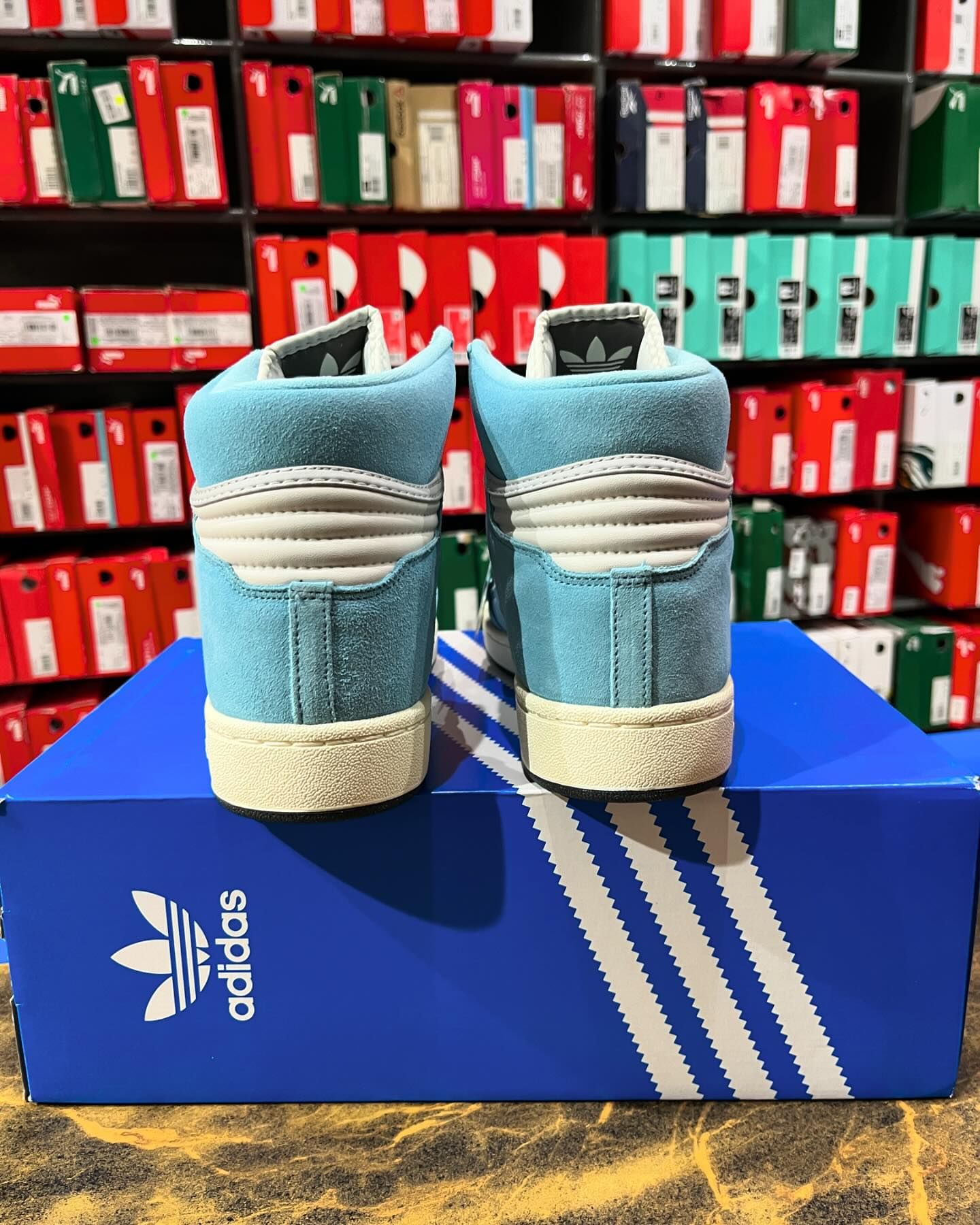 Adidas Centennial 85 High Blue - Shoe Boxs