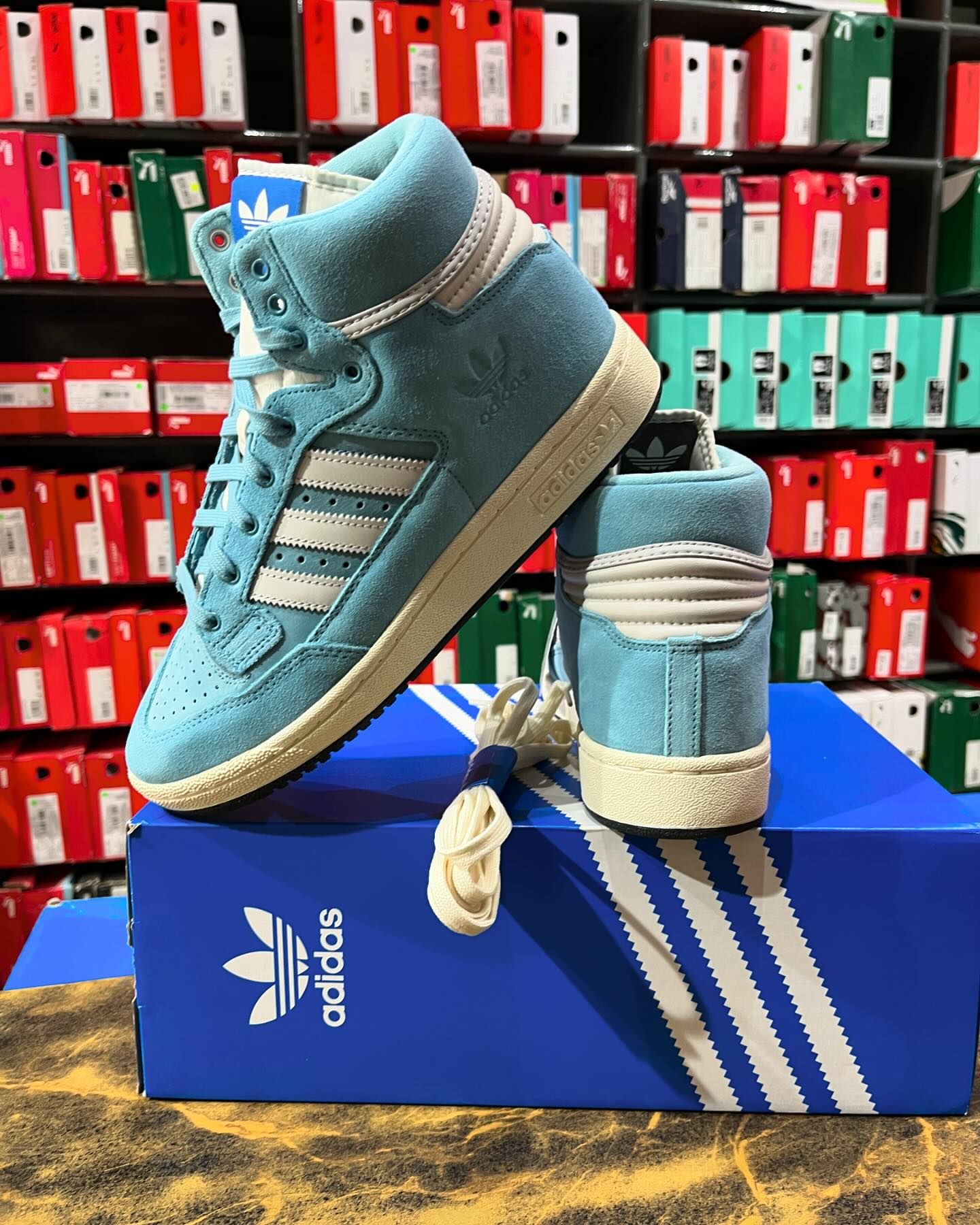 Adidas Centennial 85 High Blue - Shoe Boxs