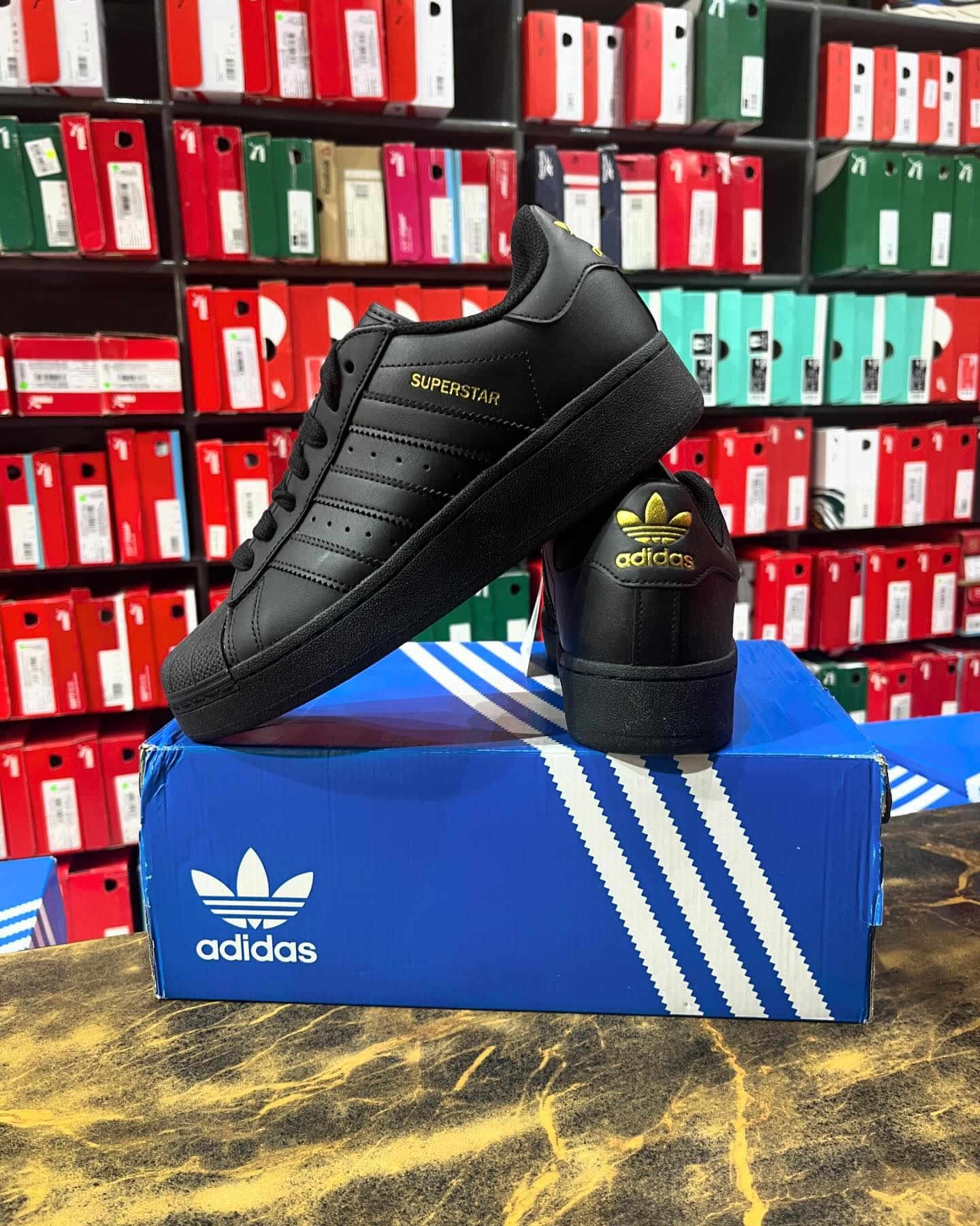 Adidas Superstar XLG Black - Shoe Boxs