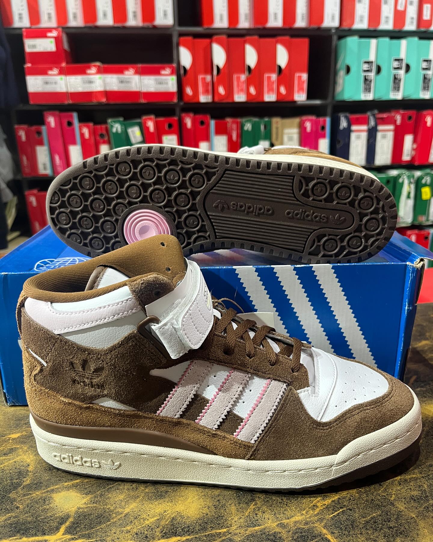 Adidas Forus Mid Brown - Shoe Boxs