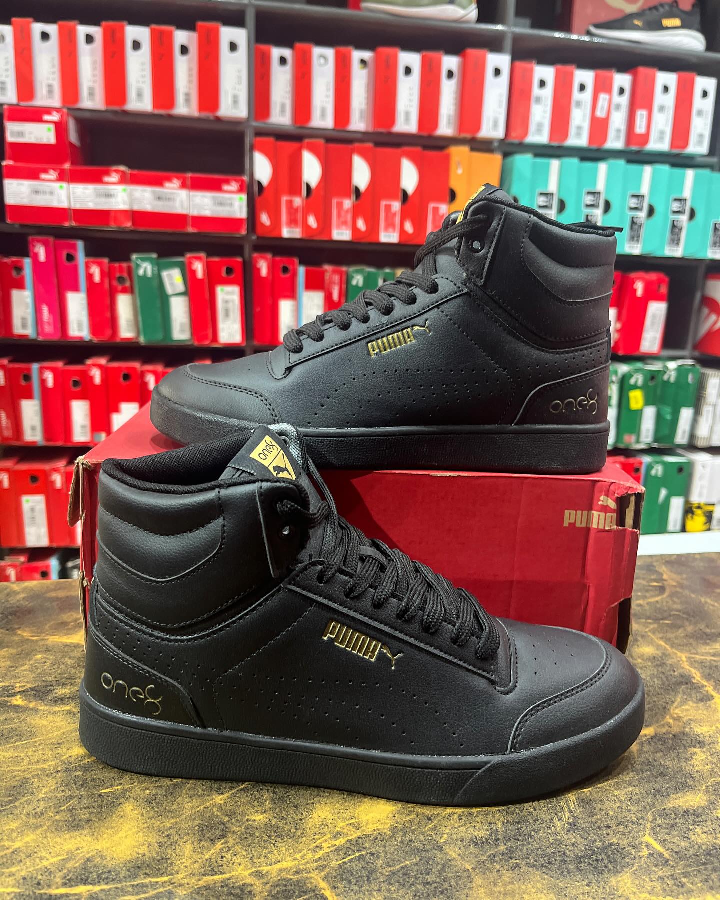 Puma x One8 Shuffle Mid Black - Shoe Boxs