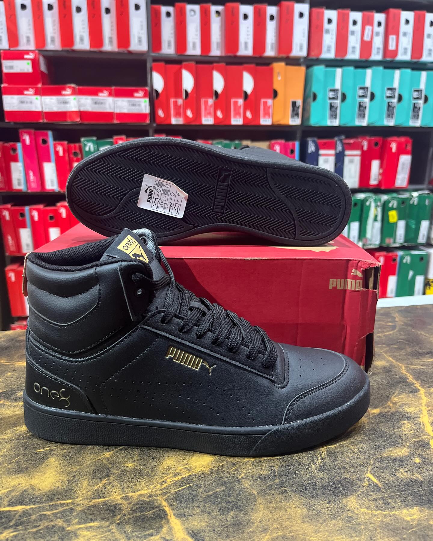 Puma x One8 Shuffle Mid Black - Shoe Boxs