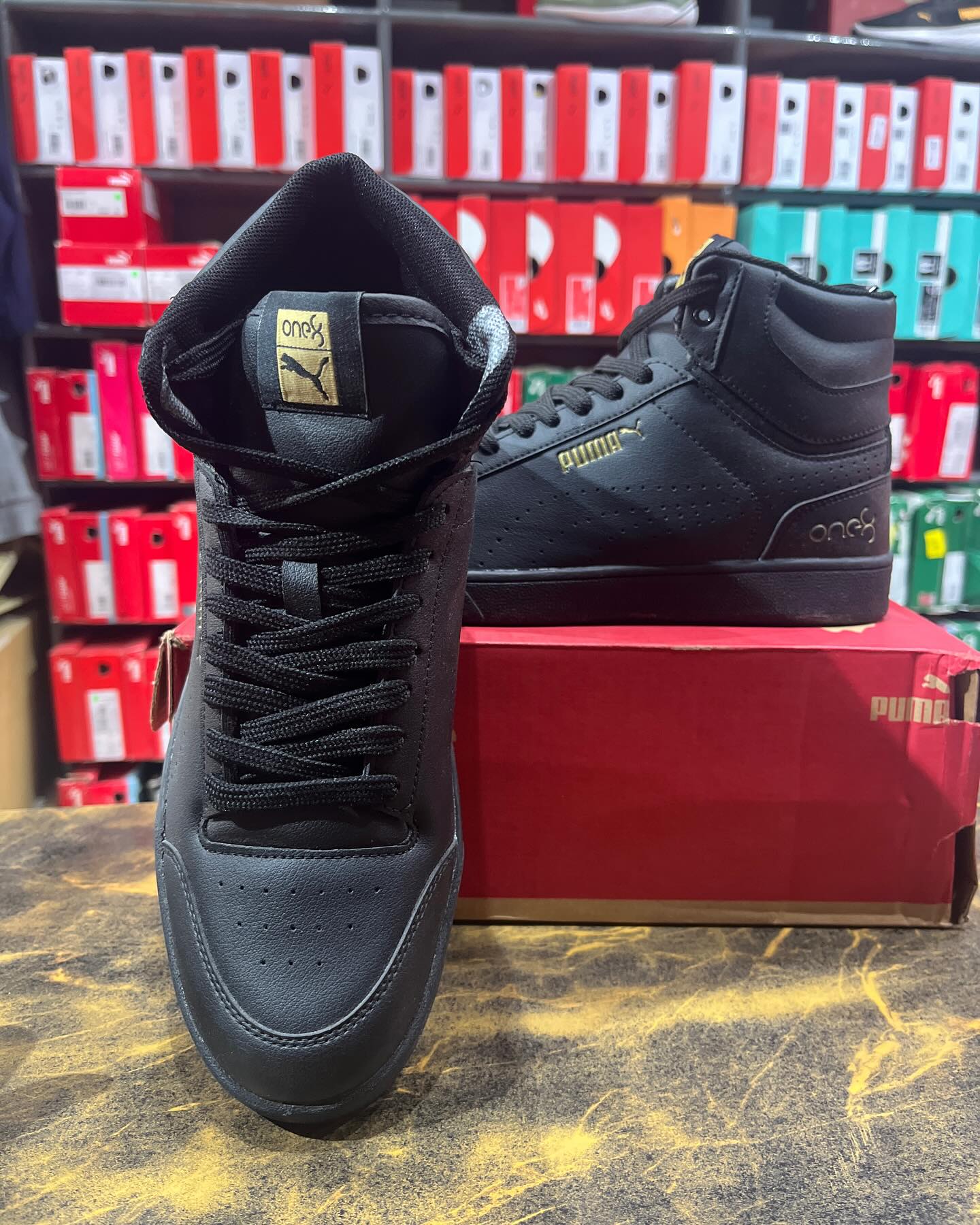 Puma x One8 Shuffle Mid Black - Shoe Boxs