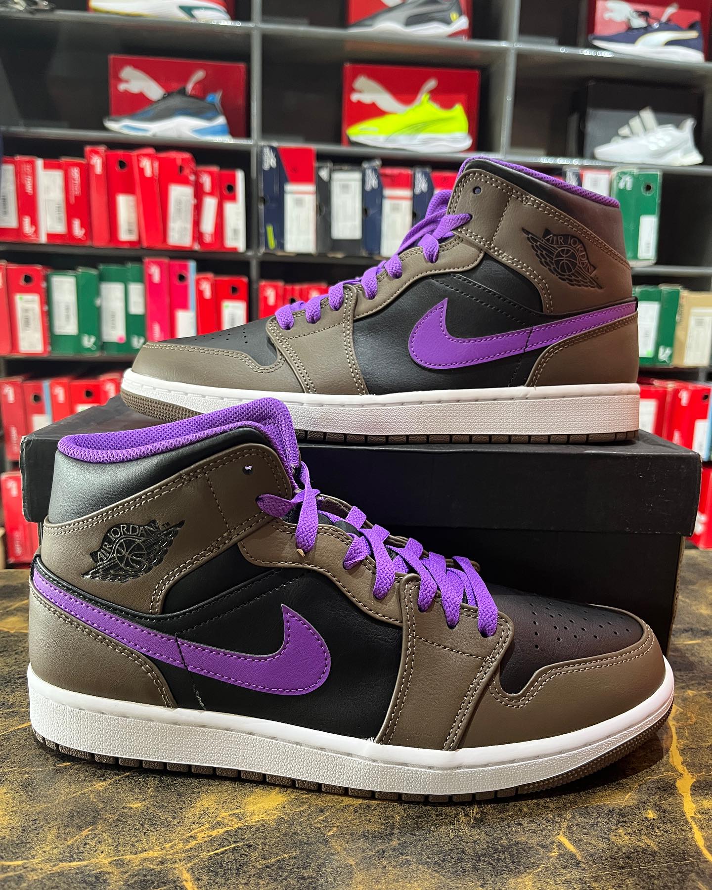 Nike Air Jordan 1 Mod Purple Mocha - Shoe Boxs