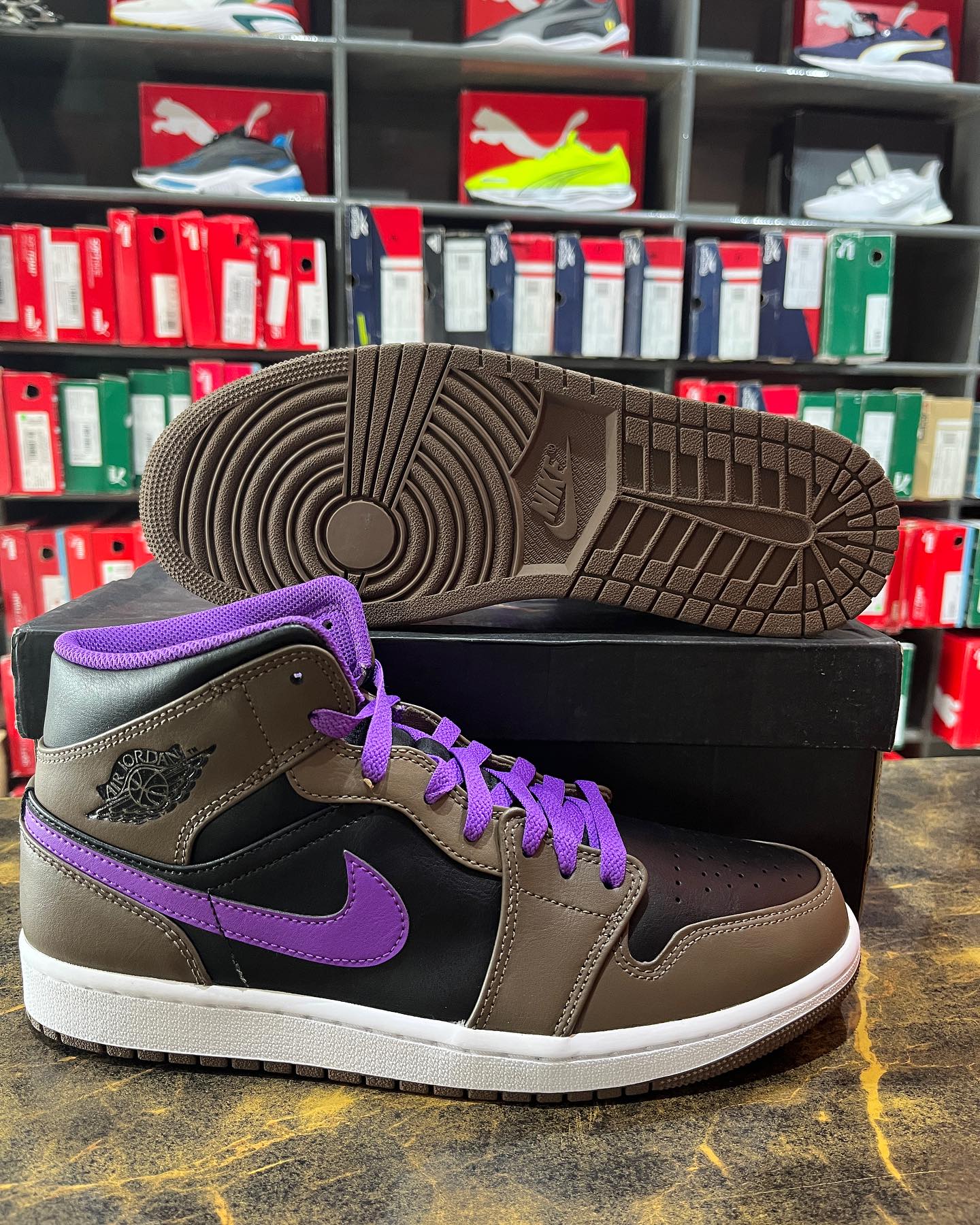 Nike Air Jordan 1 Mod Purple Mocha - Shoe Boxs