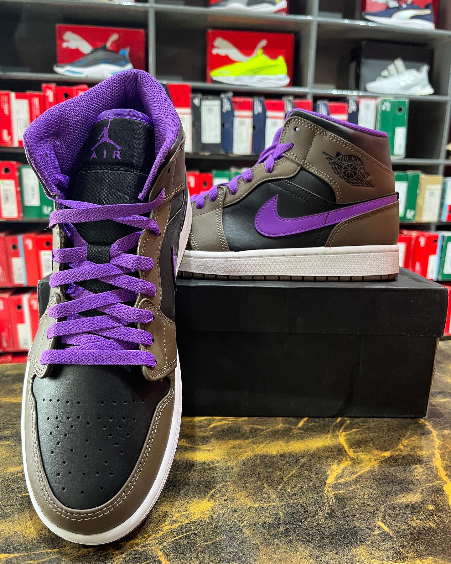 Nike Air Jordan 1 Mod Purple Mocha - Shoe Boxs