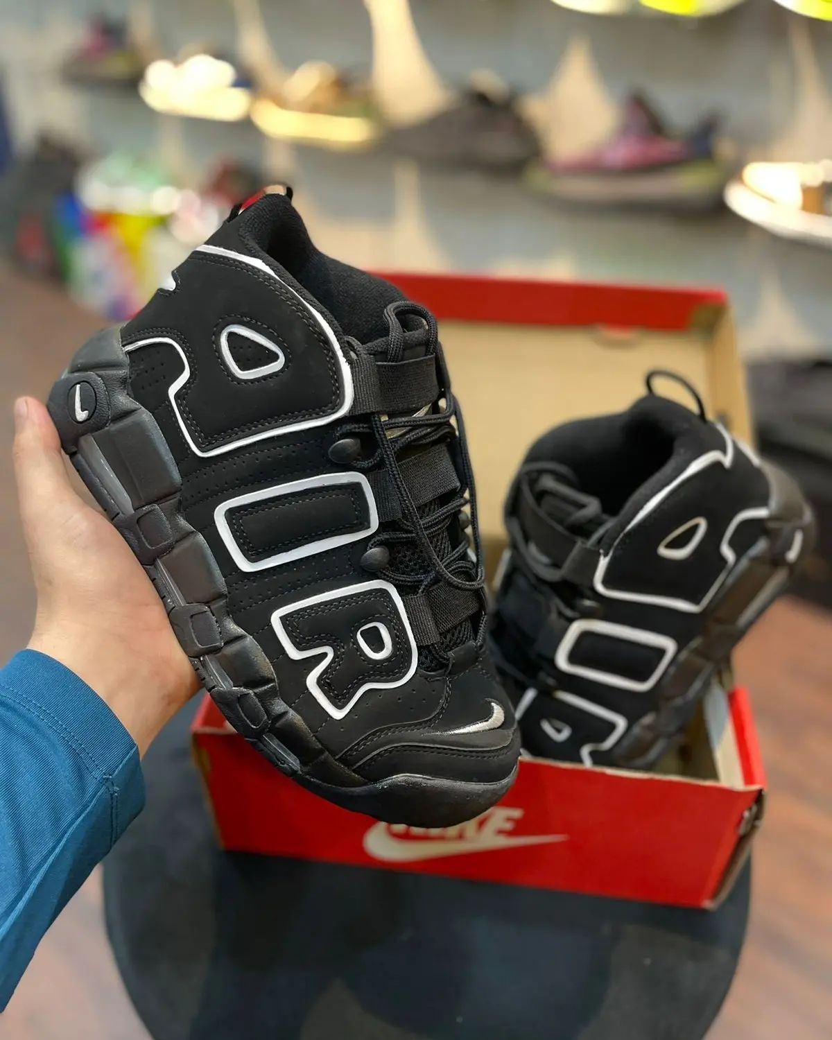 Nike Air More Uptempo Black - Shoe Boxs